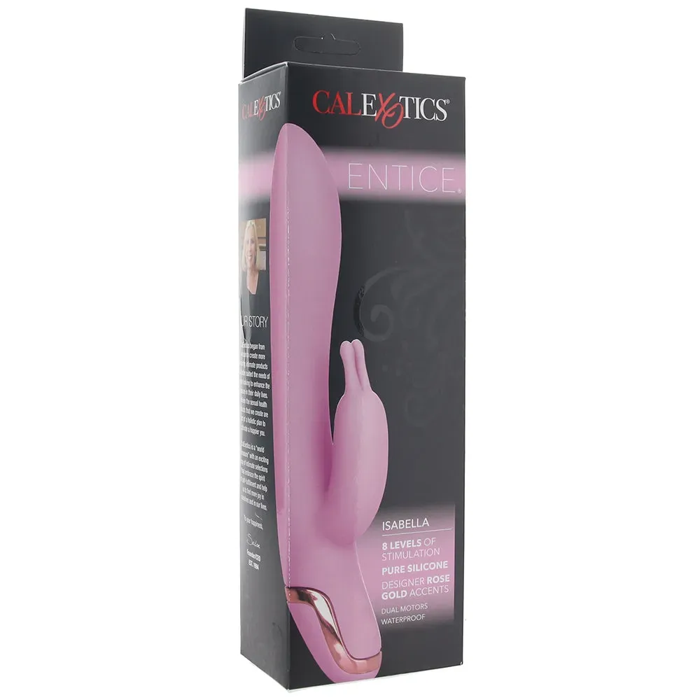 CalExotics  Entice Isabella Silicone Rabbit Vibe in Pink-Seduce Mart
