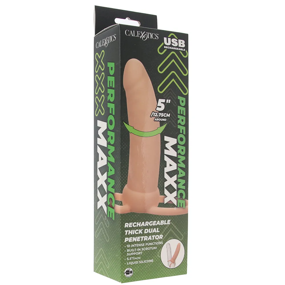 CalExotics  Performance Maxx Thick Dual Penetrator in Light-Seduce Mart