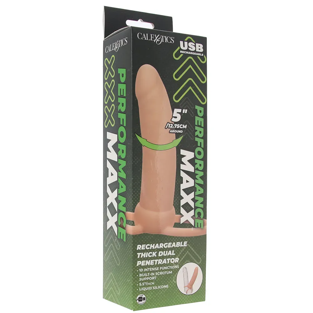 CalExotics  Performance Maxx Thick Dual Penetrator in Light-Seduce Mart