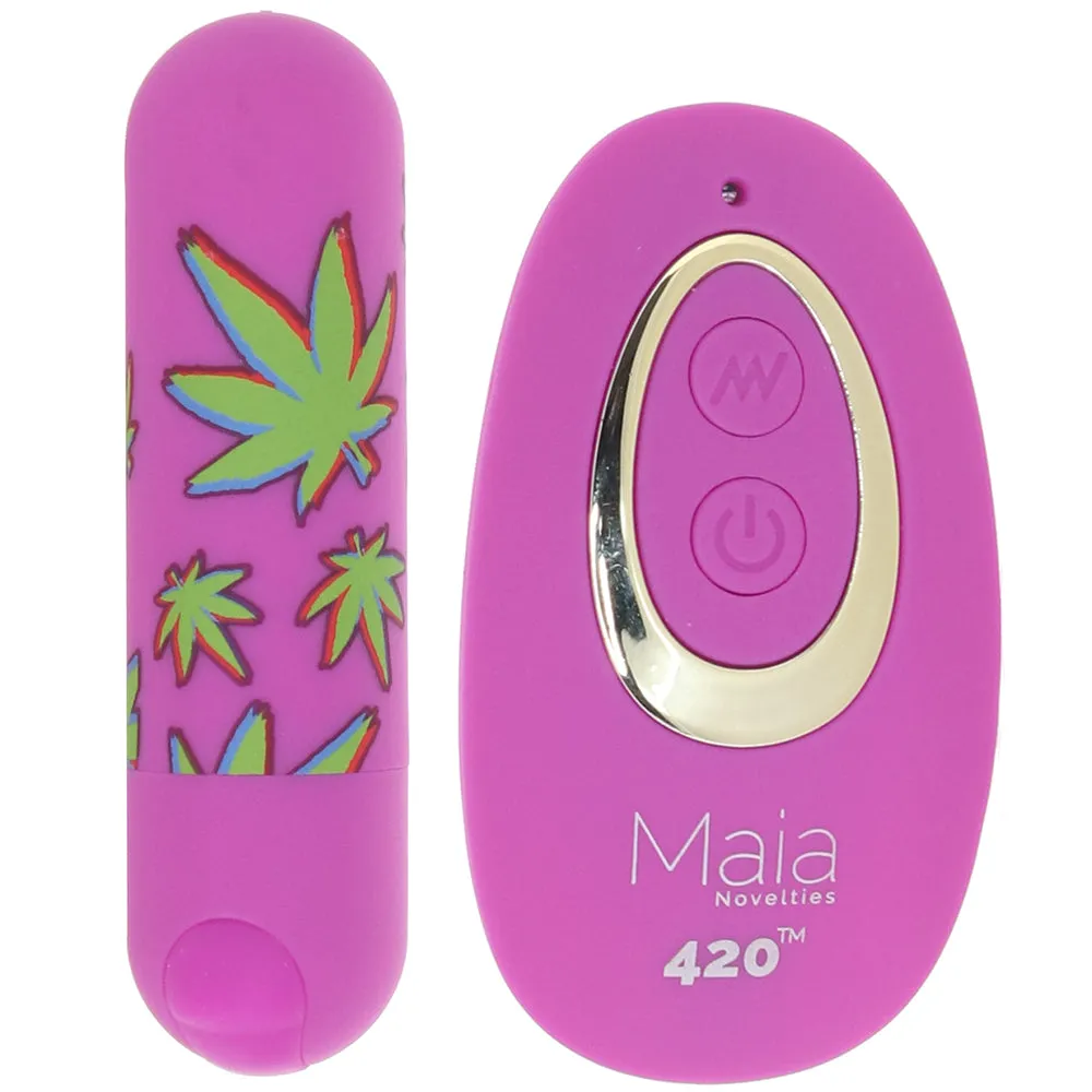Maia  Jessi 420 Remote Mini Bullet Vibe in Purple-Seduce Mart