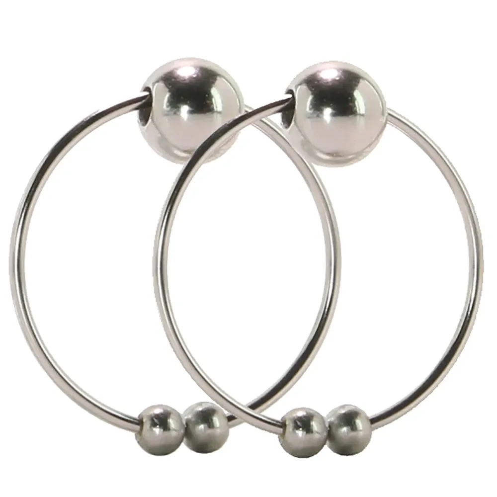 Nipple play Non-Piercing Nipple Rings in Silver