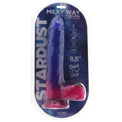 Hott  Stardust Milky Way 8.5 Inch Vibrating Dildo-Seduce Mart
