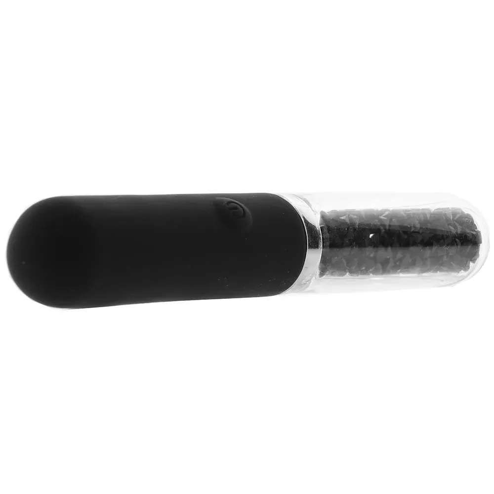 ns novelties  Stardust Posh Rechargeable Glass Vibe in Black-Seduce Mart