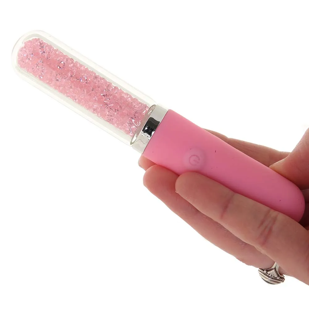 ns novelties  Stardust Posh Rechargeable Glass Vibe in Pink-Seduce Mart