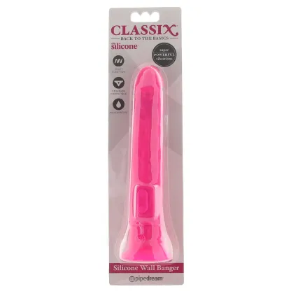 Pipedream  Classix 7.5 Inch Wall Banger Vibe in Pink-Seduce Mart