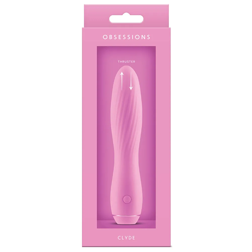 ns novelties  Obsessions Clyde Thruster Vibe in Light Pink-Seduce Mart