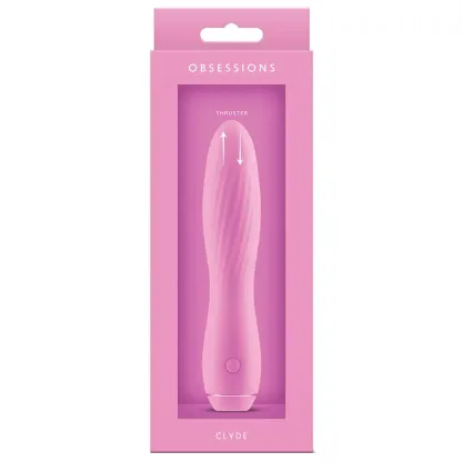 ns novelties  Obsessions Clyde Thruster Vibe in Light Pink-Seduce Mart
