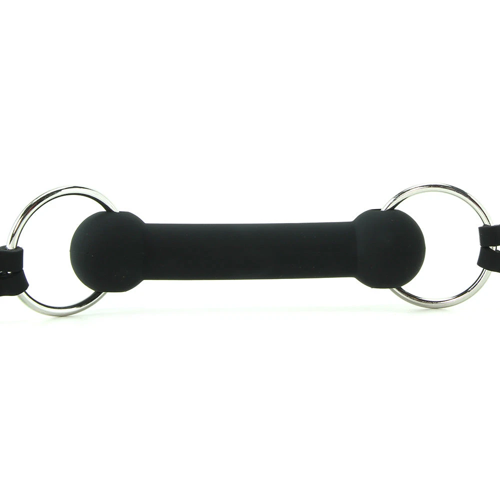 Black &amp; White Silicone Bit Gag