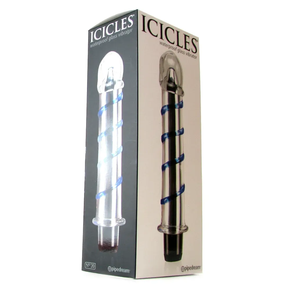 Pipedream  Icicles No. 20 Vibrating Glass Dildo-Seduce Mart