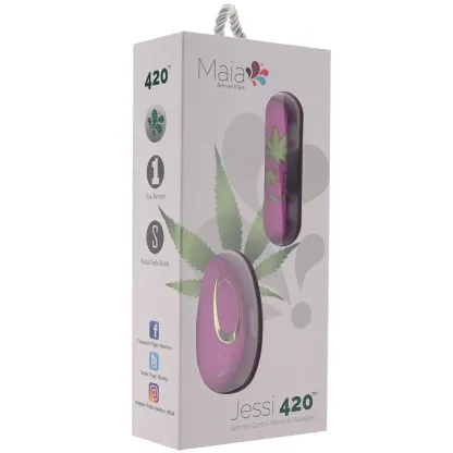 Maia  Jessi 420 Remote Mini Bullet Vibe in Purple-Seduce Mart