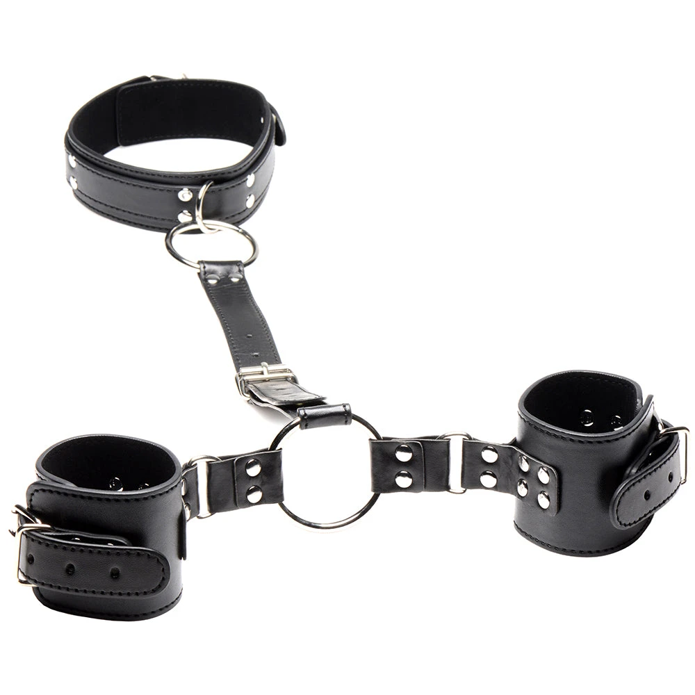 Strict Neck to Wrist Vegan Leather Restraints