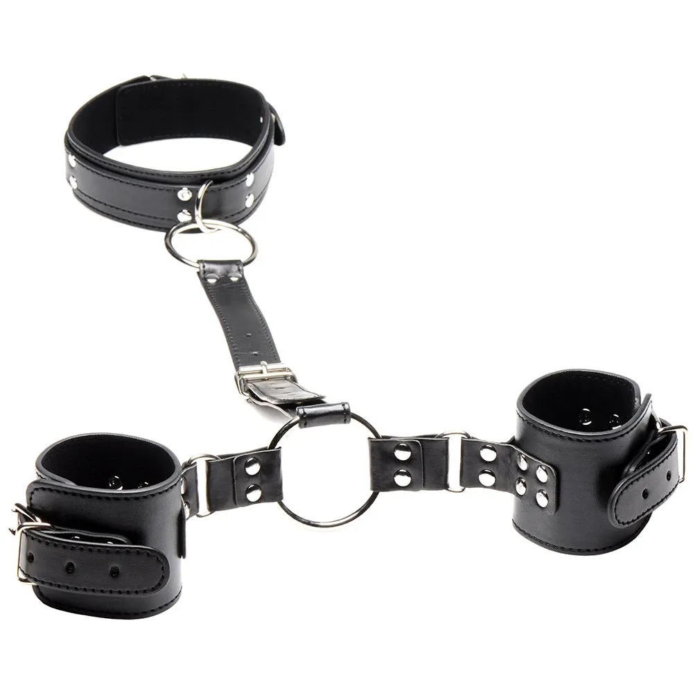 Strict Neck to Wrist Vegan Leather Restraints