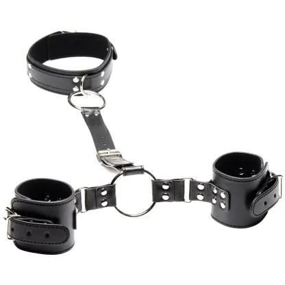 Strict Neck to Wrist Vegan Leather Restraints