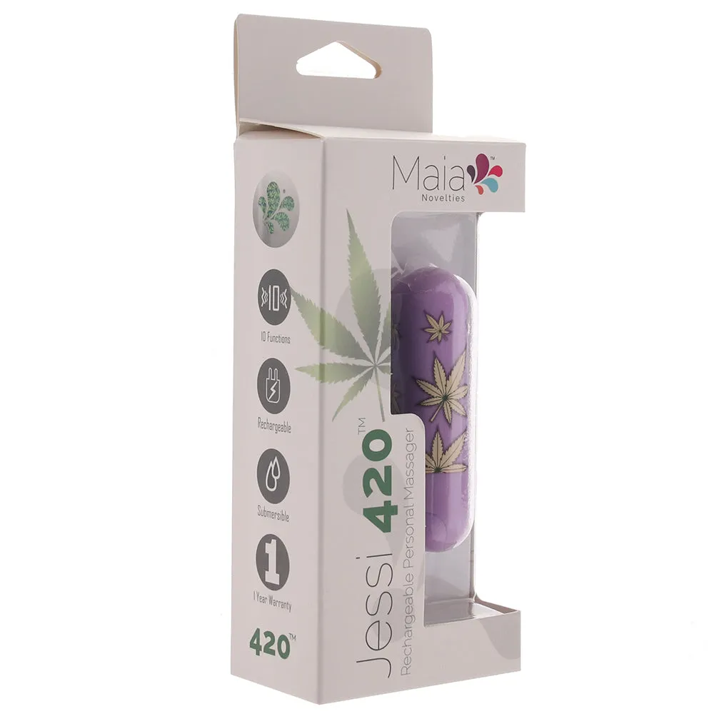 Maia  Jessi 420 Rechargeable Mini Bullet Vibe in Purple-Seduce Mart