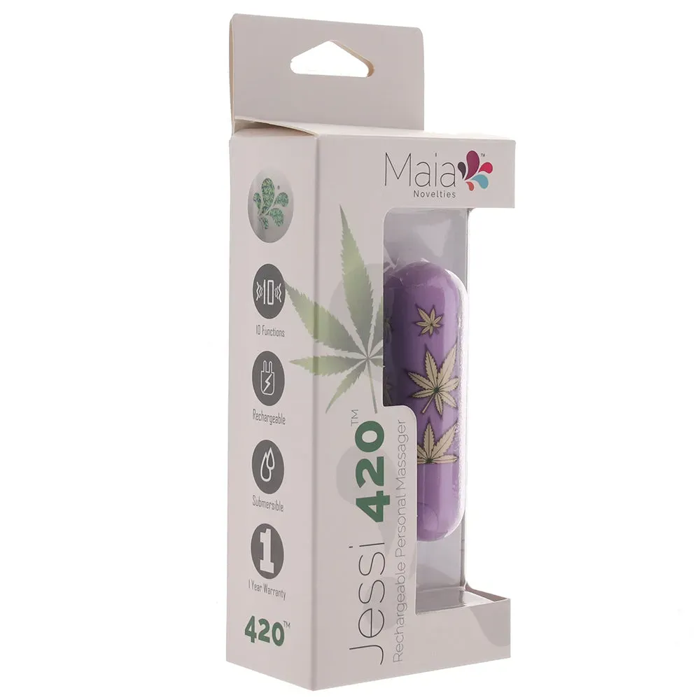 Maia  Jessi 420 Rechargeable Mini Bullet Vibe in Purple-Seduce Mart
