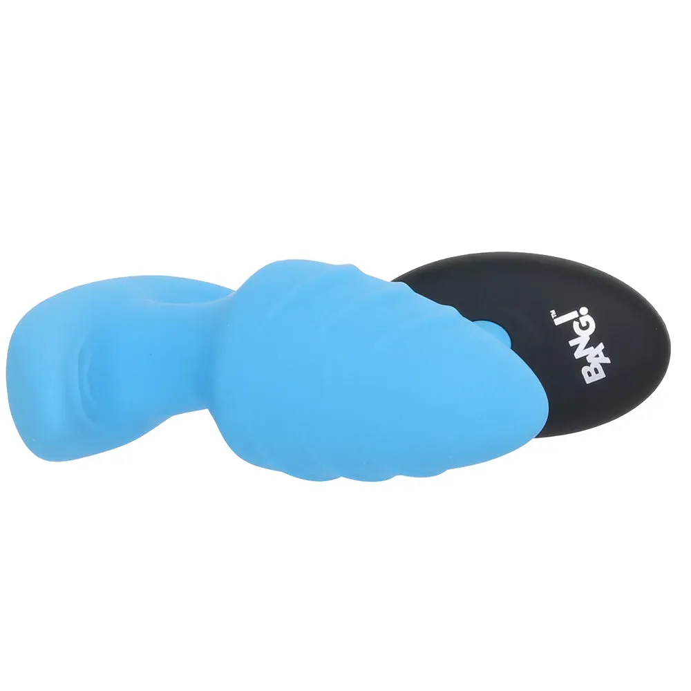 XR Brands  Bang! Rotating &amp; Vibrating Butt Plug in Blue-Seduce Mart