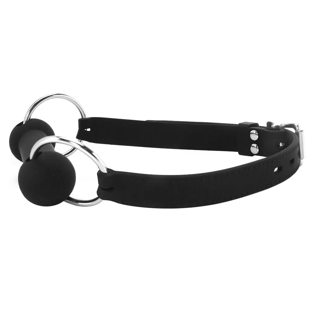 Black &amp; White Silicone Bit Gag