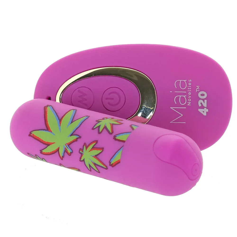 Maia  Jessi 420 Remote Mini Bullet Vibe in Purple-Seduce Mart