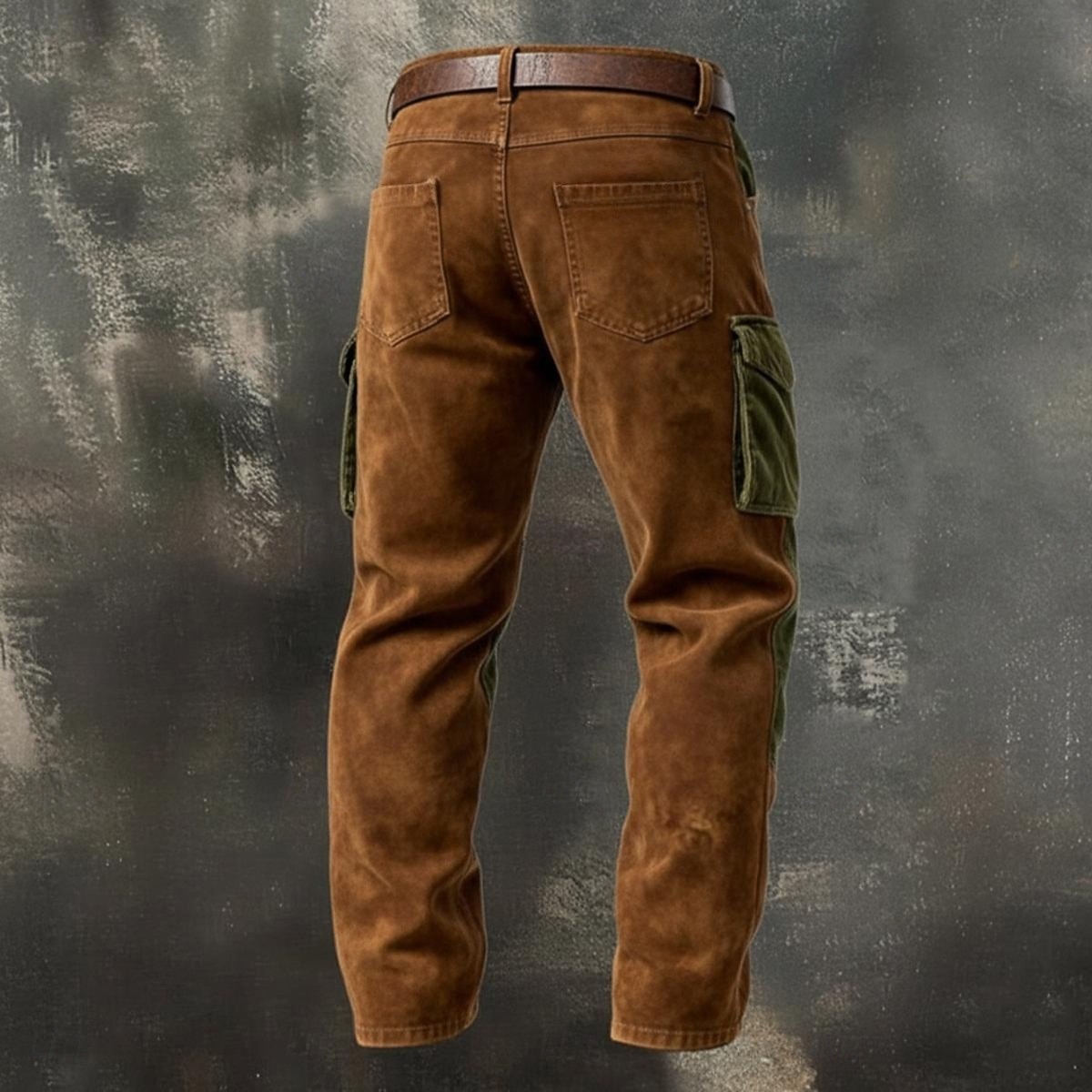 Men's Cargo Pants Trousers Corduroy Pants Faux Suede Pants Casual Pants Pocket Elastic Waist Multi Pocket Plain Comfort Soft Full Length Outdoor Casual Daily Vacation Fashion Loose Fit Black Navy Blue 2025 - $29.99 &ndash;P4