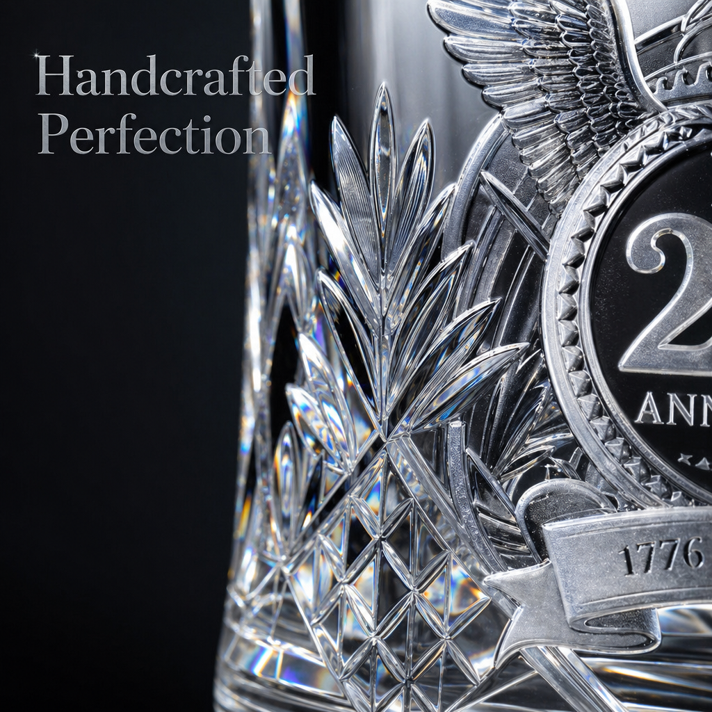 A close-up of a glass being meticulously crafted by hand.