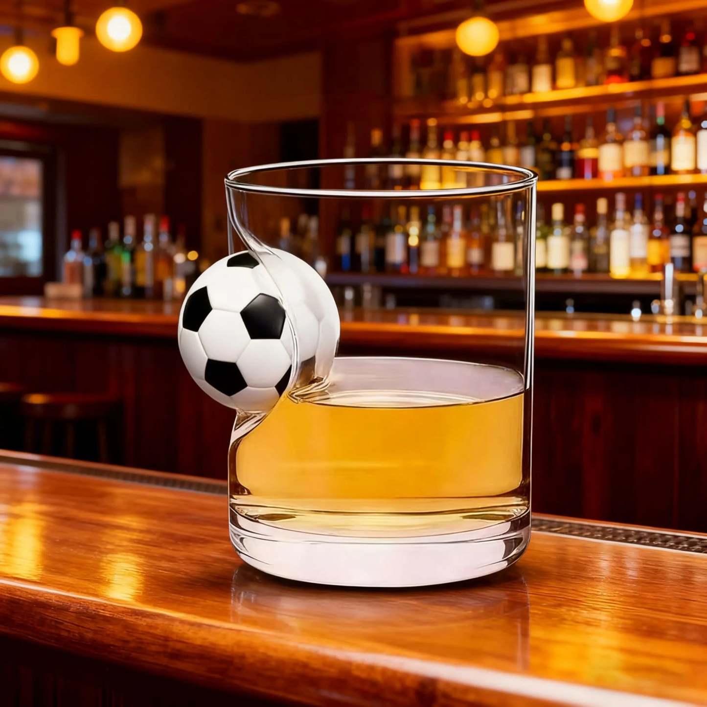 Creative whiskey glasses with spheres