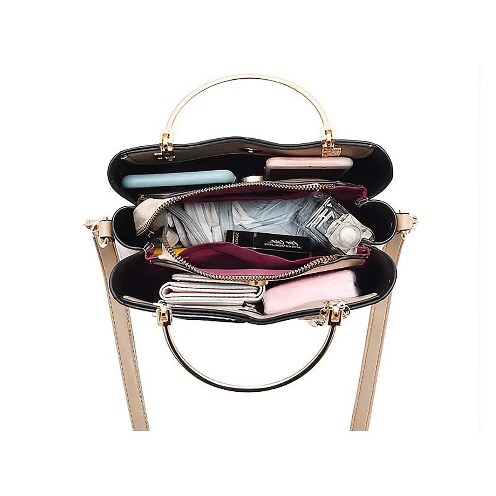 Women's Navy Blue and Pink Handbag with Heart Tassel Charm &ndash; Elegant Faux Leather Crossbody and Tote Bag for Everyday Use 2026 - $32.99 &ndash;P12