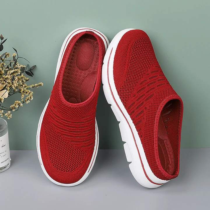 WOMEN'S BREATHABLE SOFT SOLE CASUAL HALF SLIPPERS