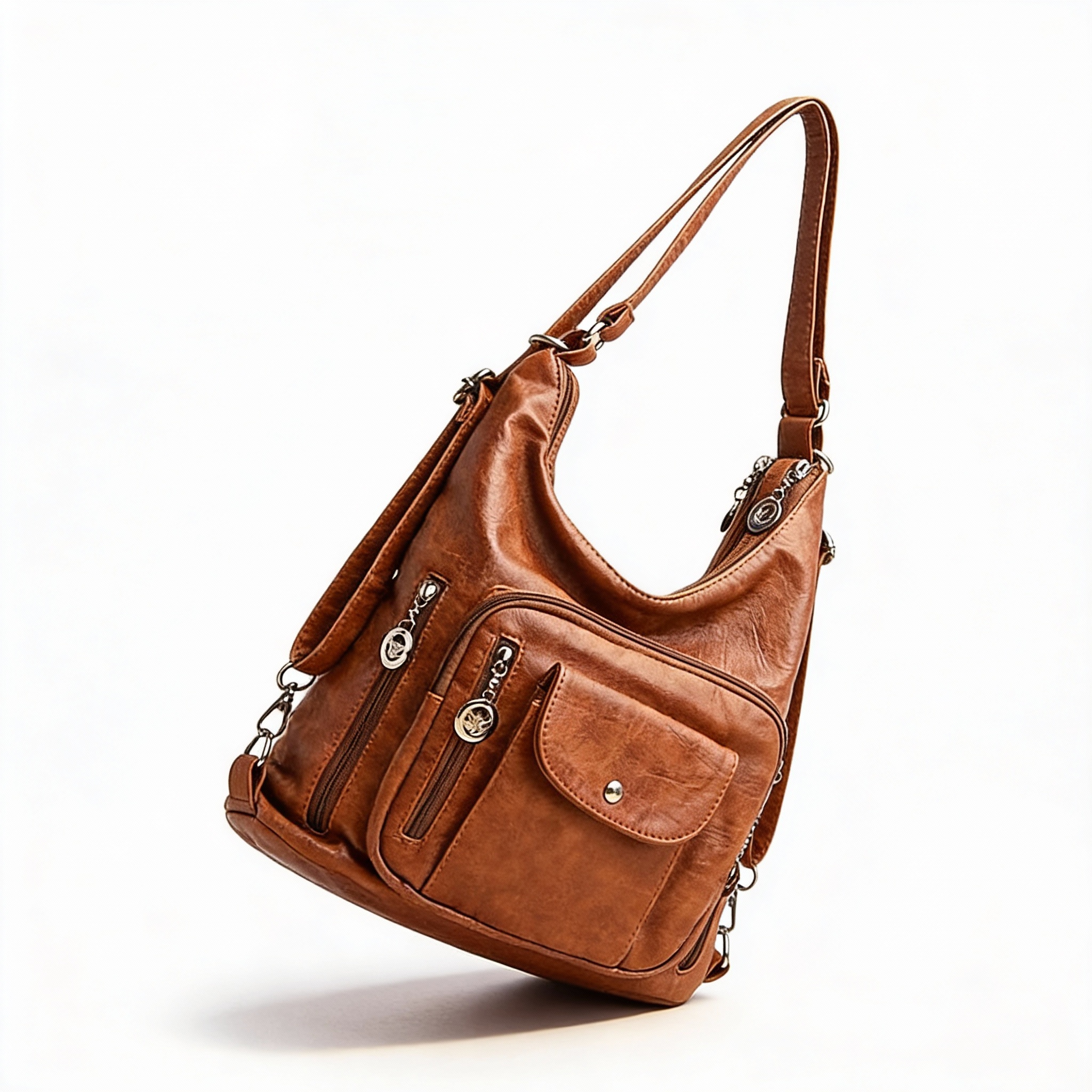 Elegant Women's Genuine Leather Hobo Bag