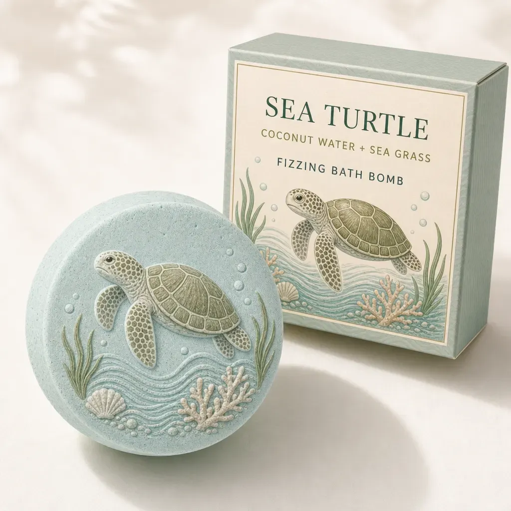 Ocean Friends Bath Bombs Gift Set, Cute Sea Animal Fizzy Bath Bombs for Kids & Adults