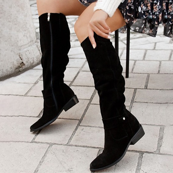 Women's Suede Knee-High Boots with Slouchy Design - Perfect for Fall Fashion, Casual Outings, and Outdoor Adventures 2026 - $54.99 &ndash;P4