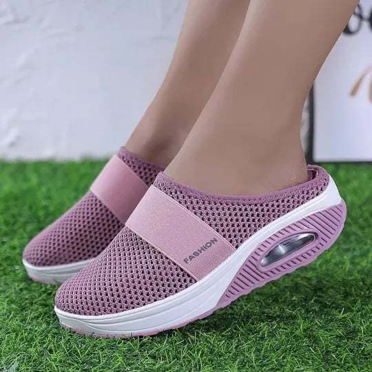 Women's Air Cushion Slip-On Breathable Orthopedic Walking Shoes