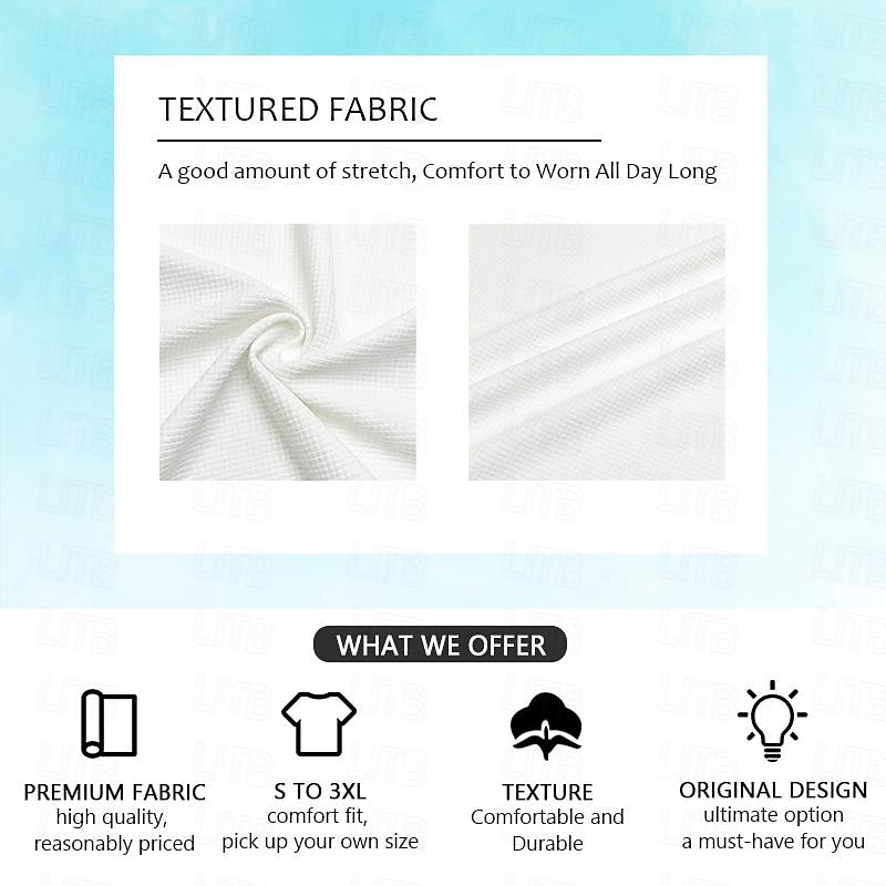 Men's Horizontal Stripes Waffle Polo Shirts Textured Long Sleeve Polo Shirts Lapel Casual Athleisure Daily Wear 3D Print Spring Fall Winter Blue Dark Brown Light Green 2025 - $26.99 –P8