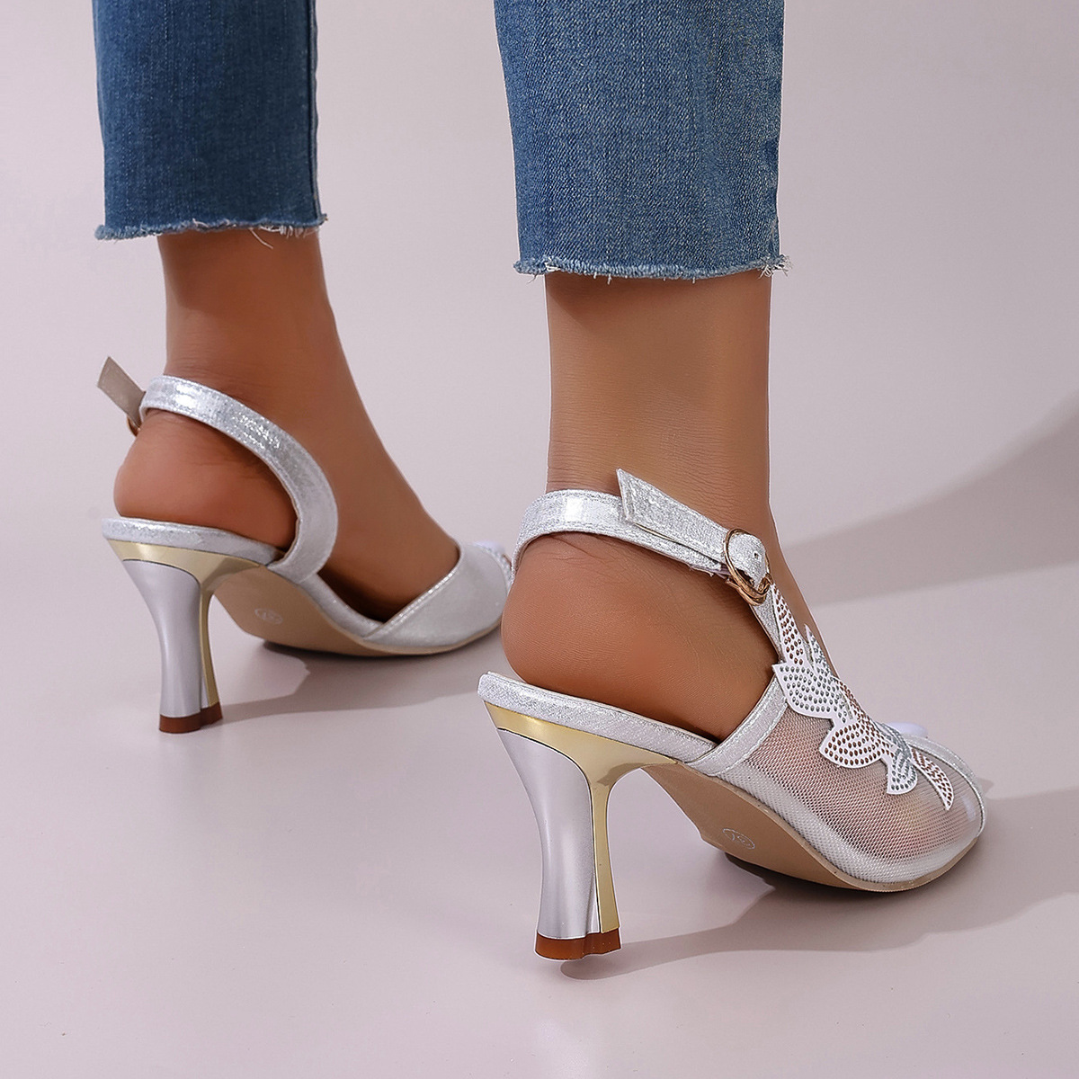 Women's Rhinestone Decor Block Heeled Sandals🔥BUY 2 GET FREE SHIPPING🔥