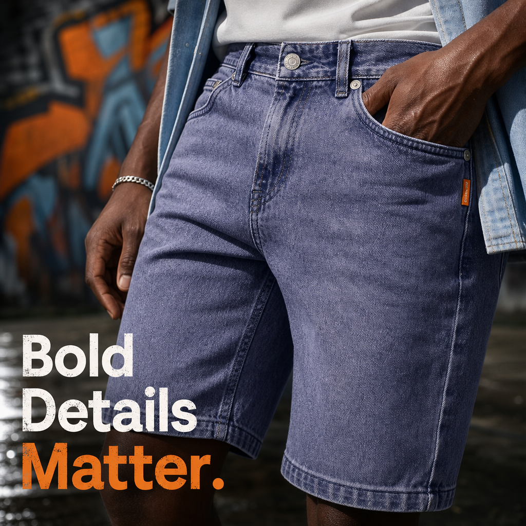 Pocket with orange thread detail