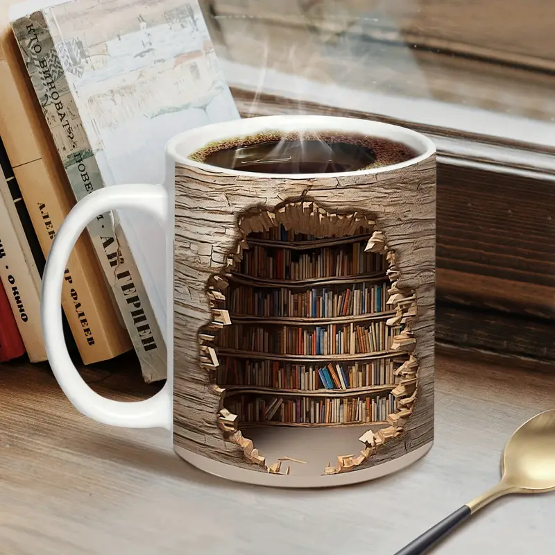 Captivating Library Mug with Heat Activation