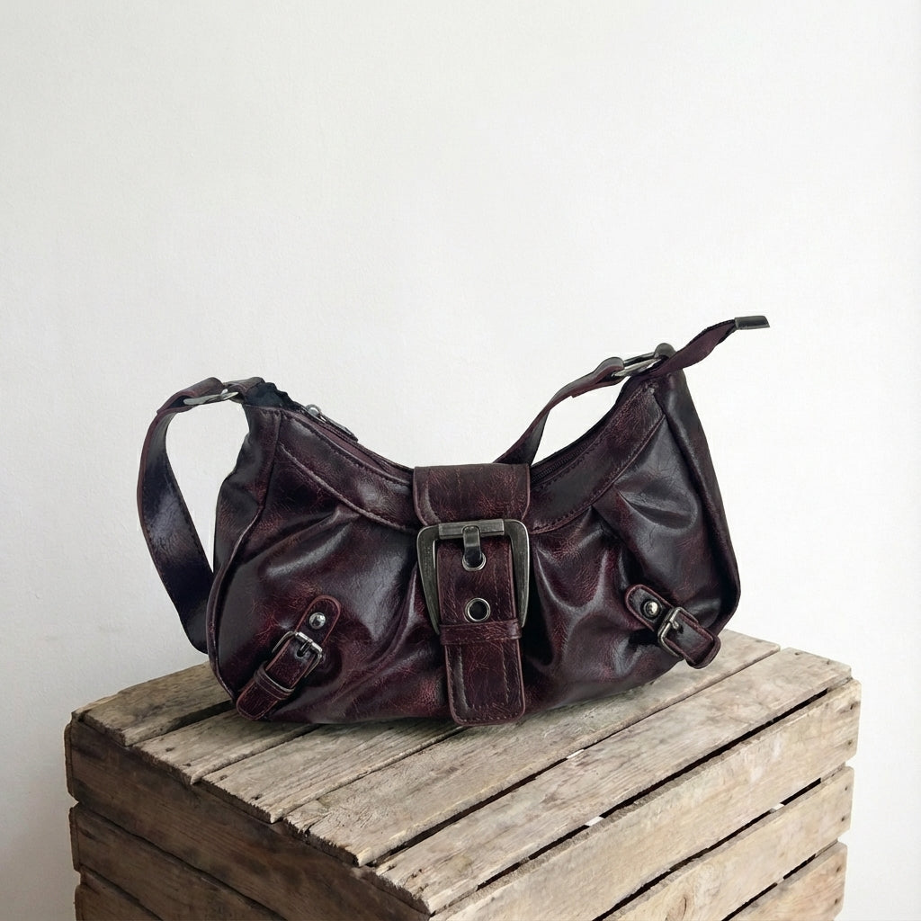 Genuine Leather Slouch Bag