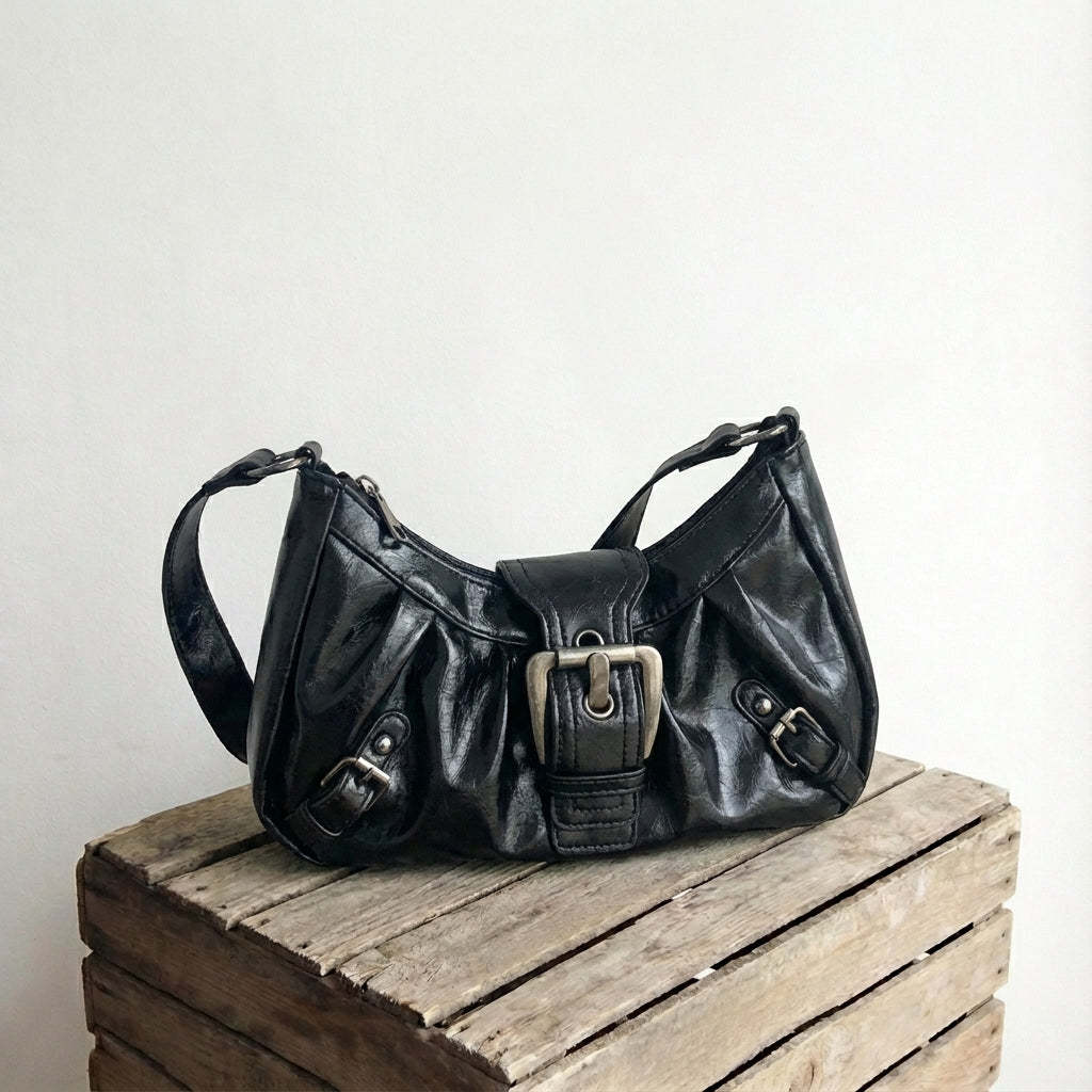 Genuine Leather Slouch Bag