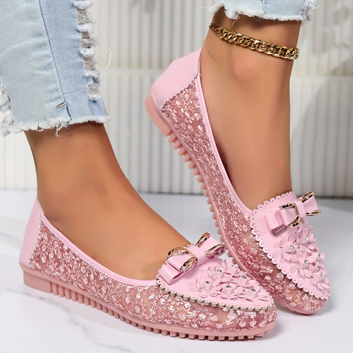 Women's Elegant Lace Breathable Slip On Orthopaedic Sandals