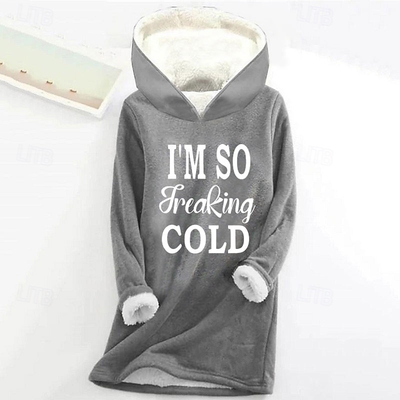 Women's Hoodie Sweatshirt Pullover Sherpa Letter Casual Sports Print Warm Fuzzy Comfrt Hoodie Long Sleeve Top Micro-elastic Fall & Winter Comfrt Breathable Soft Fabric 2025 - $28.99 –P5