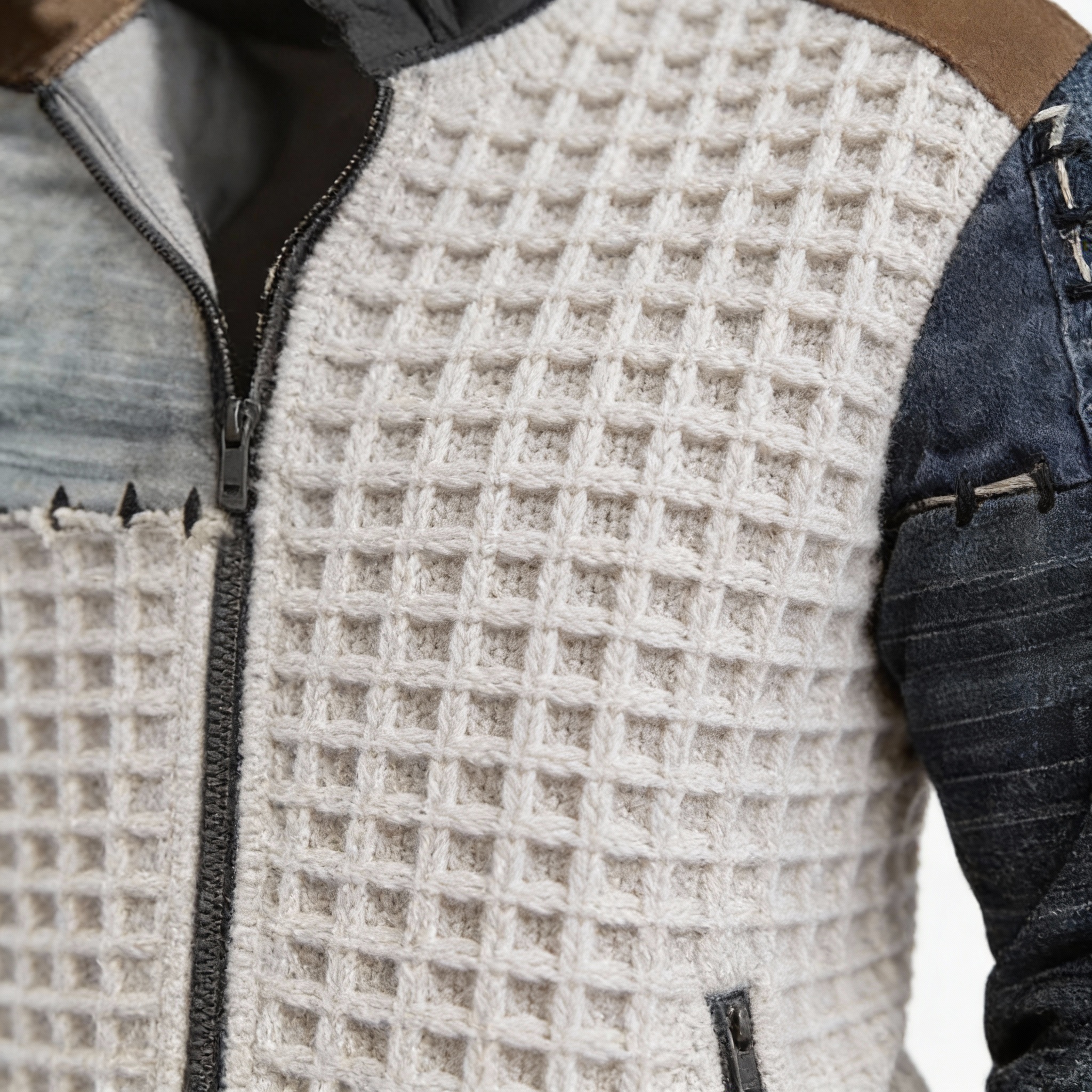 Model wearing sweatshirt, showcasing relaxed fit