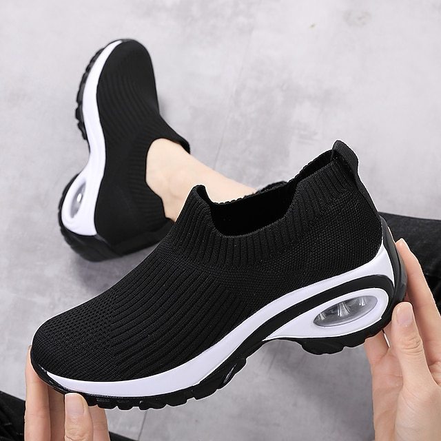 Women's Sneakers Flyknit Shoes Slip-on Sneakers