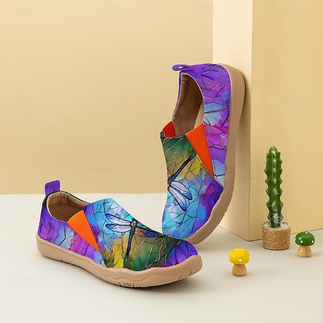 Women's Sneakers Flats Slip-Ons Print Shoes Slip-on Sneakers