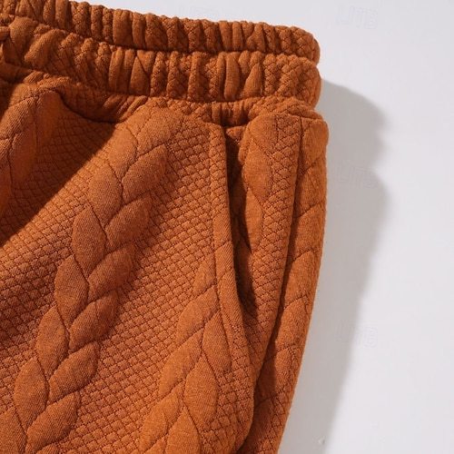 Men's Jacquard Hoodie Pullover Hoodie Sweatshirt Textured Sports & Outdoor Casual Daily Streetwear Cool Sportswear