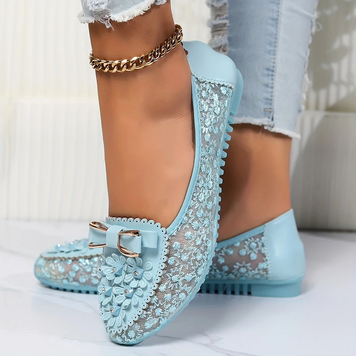 Women's Elegant Lace Breathable Slip On Orthopaedic Sandals