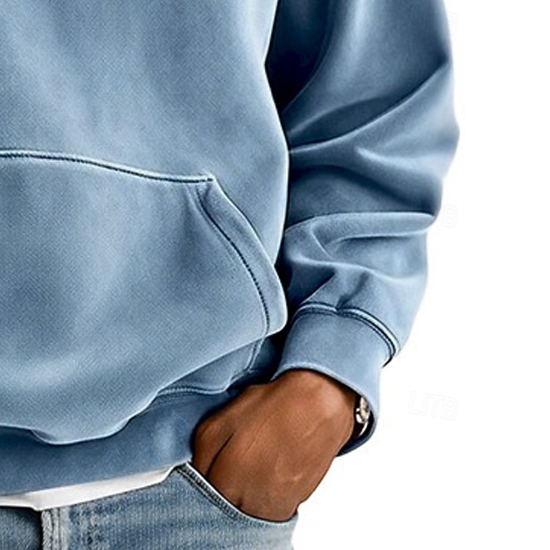 Men's Hoodie Pullover Hoodie Sweatshirt Quarter Zip Hoodie Apricot Wine Red Black White Light Green Hooded Plain Kangaroo Pocket Sports & Outdoor Casual Daily Vintage Streetwear Cool Spring Fall 2025 - $20.49 –P14