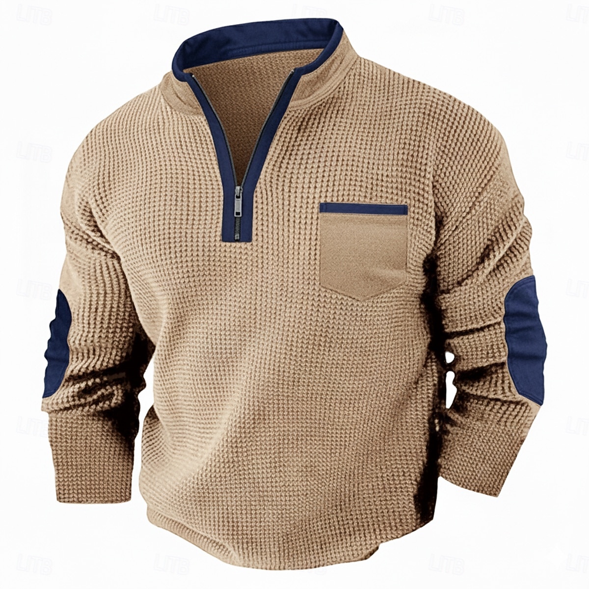 Men's Waffle T-shirt T Shirt Waffle Henley Shirt Long Sleeve Half Zip Fall Fall & Winter Solid Color Patchwork Traditional / Vintage Casual Patchwork Color Block Outdoor Home Sports & Outdoor Blue 2025 - $22.99 –P4