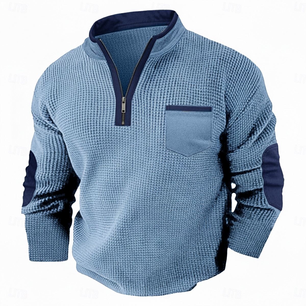 Men's Waffle T-shirt T Shirt Waffle Henley Shirt Long Sleeve Half Zip Fall Fall & Winter Solid Color Patchwork Traditional / Vintage Casual Patchwork Color Block Outdoor Home Sports & Outdoor Blue 2025 - $22.99 –P5