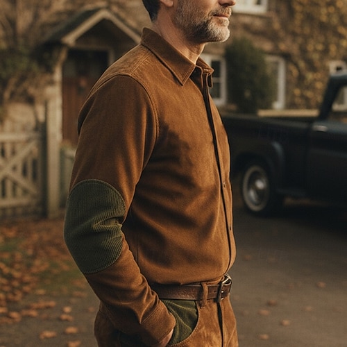 Men's Cargo Pants Trousers Corduroy Pants Faux Suede Pants Casual Pants Pocket Elastic Waist Multi Pocket Plain Comfort Soft Full Length Outdoor Casual Daily Vacation Fashion Loose Fit Black Navy Blue