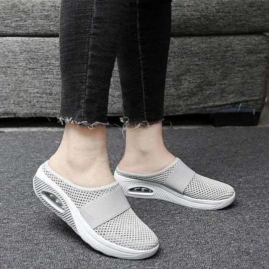 Women's Air Cushion Slip-On Breathable Orthopedic Walking Shoes