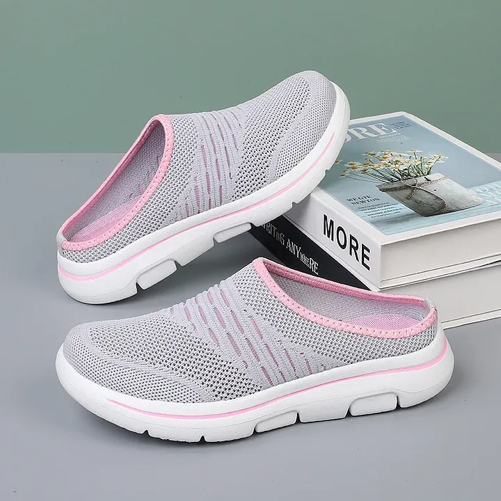 WOMEN'S BREATHABLE SOFT SOLE CASUAL HALF SLIPPERS